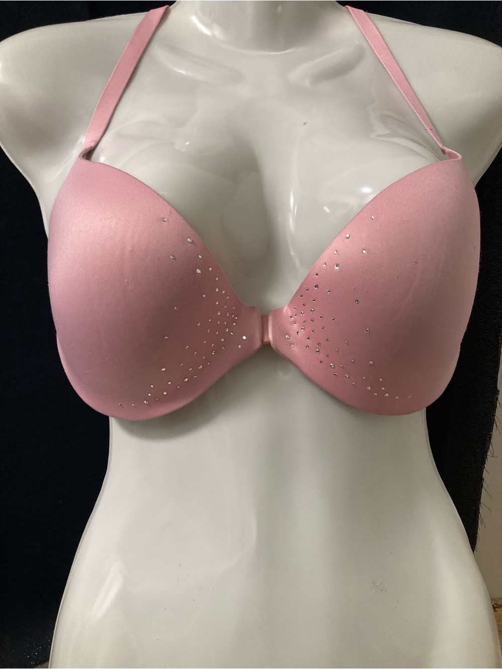 La Senza Body Kiss Pink Rhinestone Push-Up Bra 34DD